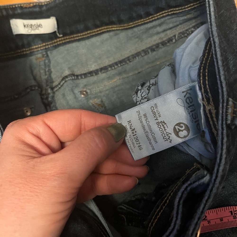 Kensie Women's Blue Jeans - Picture 2 of 5